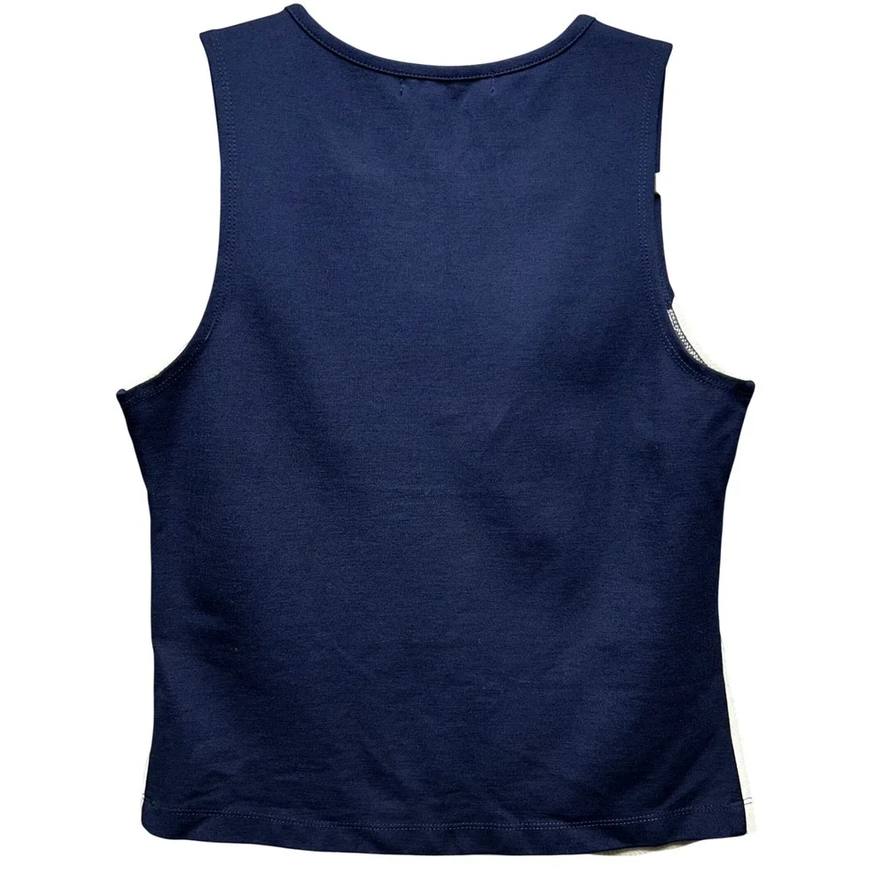 Sanctuary Tank‎ Top Womens S Blue White Colorblock Minimalist Preppy